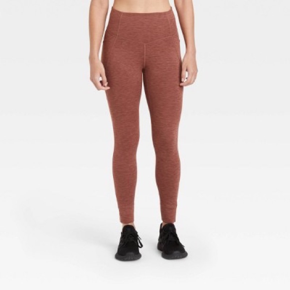 All in Motion Ribbed Legging Heathered Red NEW